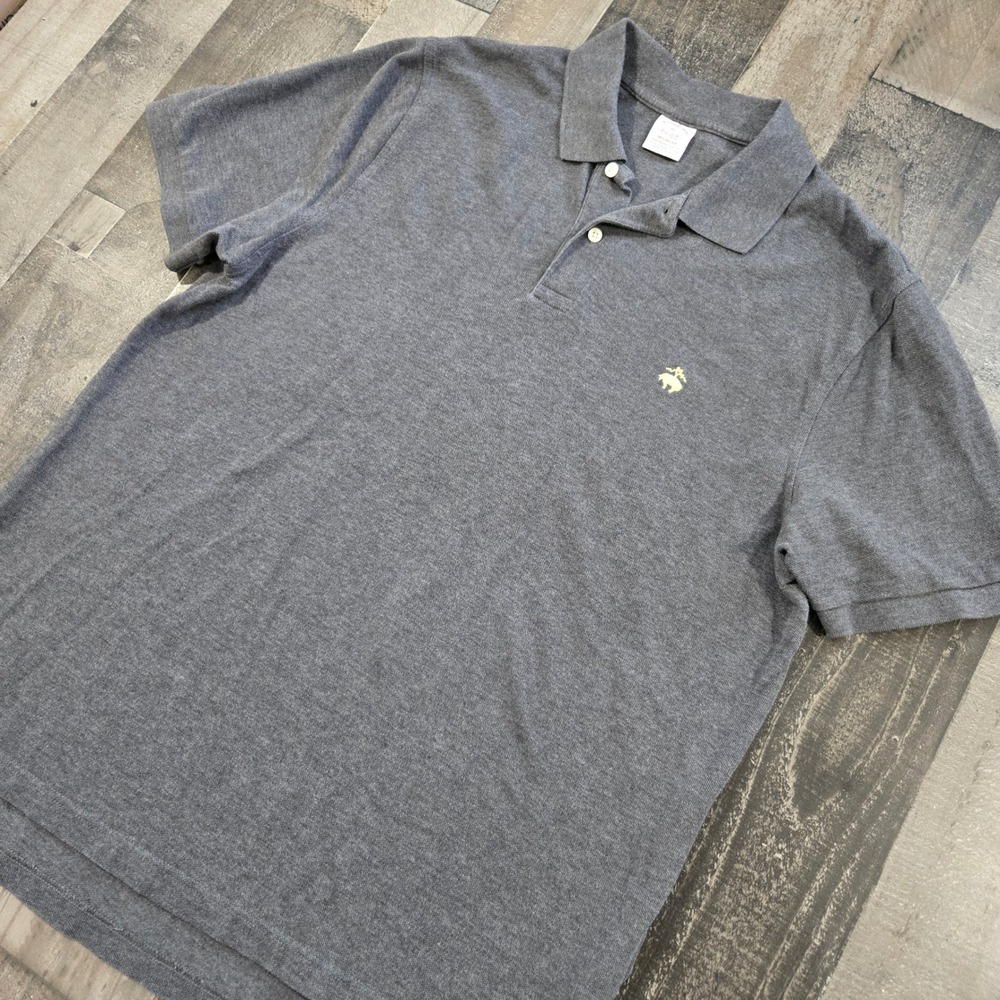 Brooks Brothers Performance Polo Shirt Mens XL Gray Supima Cotton Original Fit